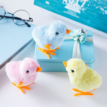 Cute simulation chicken jump can run clockwork toy children boys and girls baby children chain mini toy