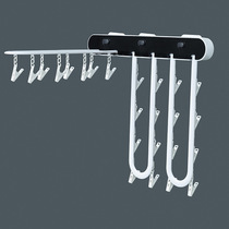 Multifunctional household drying rack multi-clip non-hole wall folding balcony bathroom Sun underwear sock rack artifact