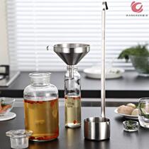 304 Wine Stepping Wine Drinker Household Drum Songzi Size Spoon Oil Lifting Filter Stainless Steel Funnel