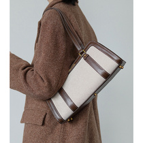 AbbottVINTAGE (bowling bag)Original vintage leather stitching shoulder armpit portable square bag for women