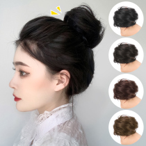 True hair Hairband wig female natural cute ball head wig bag antiquity puffy lazy man hair fake Hairband