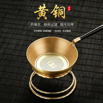 Yuhong tea leak tea filter compartment creative Japanese pure copper kung fu tea set Road cup set heat-resistant tea filter