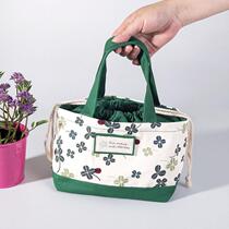 Japanese hipster Clover Student Canvas Art Corset mouth Female Mummy Bag Small Hand bag Carrying Lunch Box Bag