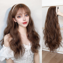 Lazy hair Hoop wig One-piece incognito Half headgear Long curly hair Wild sweet natural wool roll full headgear