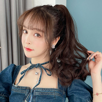 Wig ponytail female hair fake ponytail simulation hair strap type high ponytail natural big wave grab clip hair tail braid