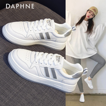 Daphne leather small white shoes womens shoes 2021 new autumn wild sports shoes spring and autumn casual board shoes