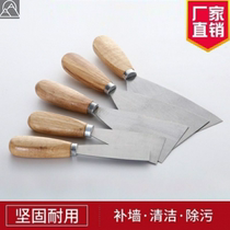 Putty knife wooden handle stainless steel thickened scrape wall putty ash paint tool shovel mud shovel knife