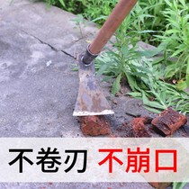 Agricultural root cutting and weeding tools hand-forged hoe hoe grass shovel grass artifact outdoor all-steel digging vegetable steel hoe