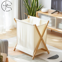 Dirty clothes basket dirty clothes basket household bedroom ins Nordic foldable bamboo storage dirty clothes storage basket storage basket