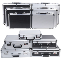 Aluminum alloy toolbox instrument and equipment storage box small File insurance password box suitcase large custom