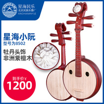 Beijing Xinghai 8502 Xiao Ruan Qin round hole peony head African Rosewood grade test performance introductory folk instruments