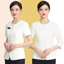 Meiliti 2020 new professional suit female beauty salon beautician work clothes summer hotel front desk business suit