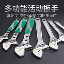 Junlei brand 4 inch mini adjustable wrench with plastic handle insulation large opening active wrench multifunctional household repair
