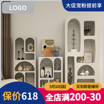 Net red cave cave cabinet cabinet cream arch bookcase Nordic wind luxury decoration cabinet display cabinet customization