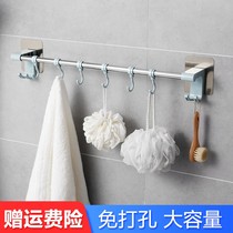 Bathroom towel adhesive hook non-hole rack kitchen rag adhesive hook strong viscose toilet hanging towel bar