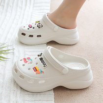 2022 New Dongle Shoes Women Shins Surge Outside Wearing Thick Bottom Heightened Pine Pastry Red Fashion Beach Sandals