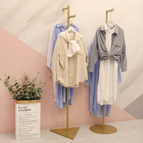 Simple clothing store Golden Zhongdao front rack floor window display rack womens clothing store display hanger combination