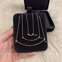 (ANN jewelry) smiling face necklace 925 sterling silver smile necklace choker European and American style womens net red the same size