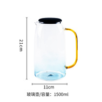 Heat-resistant and explosion-proof cold kettle household glass kettle high temperature resistant cold water cup set large capacity cold white water teapot