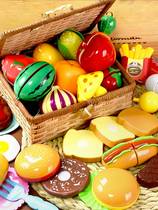 Childrens fruit cutting music toys boys and girls play house vegetables baby can cut vegetables kitchen set cake