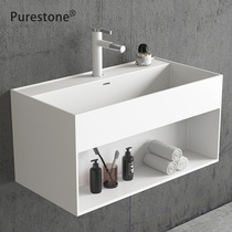 Weiyu artificial stone one-piece basin Wall-mounted washbasin bathroom Bathroom cabinet combination washbasin washbasin