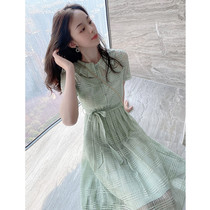 Small sub-display high-dress-suit-sister light and warm summer clothing 2022 new father-style dress children in summer display slim long dress