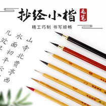 Beginner calligraphy calligraphy brush wolf and purple sheep small red hair purple sheep small red hair purple hand copy heart meritocracy small Kai Zhixian Lake pen meticulous watercolor Chinese painting line dyeing beginner copying Heart sutras special purpose