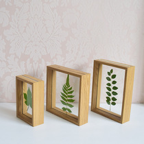 The manufacturer directly supply specimen frame with double - sided glass frame 6 inch wooden creative decorative frame
