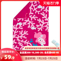 Decathlon childrens quick-drying absorbent bath towel Swimming towel Cartoon quick-drying female baby beach towel Hot spring KIDK