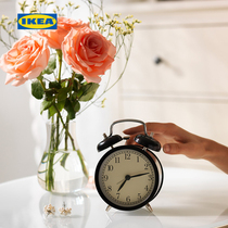 IKEA IKEA DEKAD Deka Alarm Clock Black Silent Quartz Clock Bedroom Minimalist Vintage Clock