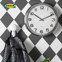 IKEA IKEA PUGG Puge wall clock Stainless steel simple modern Nordic home living room watch mute