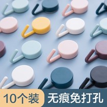 Adhesive hook strong glue-free punch-free wall clothes small hook creative Net red artifact towel dormitory key