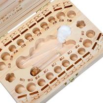 Milk teeth baby teeth box replace teeth save children put fetal hair solid wood collection teeth storage souvenirs