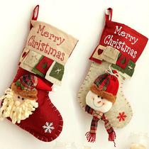 Christmas socks gift bags Christmas gifts apple candy bags tree pendant decorations large childrens kindergarten