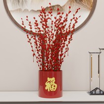 New Years blessing bucket ornaments living room light luxury high-end housewarming happy new home gifts Spring Festival New Year Chinese hug bucket