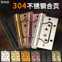 4 inch hinge 304 stainless steel hardware folding wooden door plus heavy type 180 degree flat open bathroom hinge