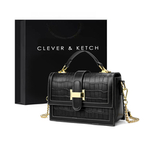Small ck womens bag bag 2021 New Tide Net Red fashion Joker chain shoulder bag shoulder bag crocodile small square bag