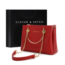 Little ck red Bride wedding bag 2021 New Tide Joker chain shoulder Hand bag fashion large capacity wedding bag