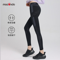 Macondo womens one-piece woven tight trousers sports fitness running slim soft moisture absorption quick-drying trousers