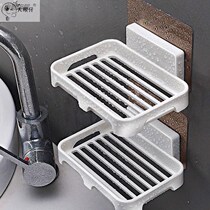 Special soap tray non-perforated creative box new suction cup wall-mounted drain toilet soap rack soap box