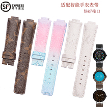 Substitute L convex head strap Classic old flowers can only watch three generations fast detached leather strap Quick tear strap 21mm male and female