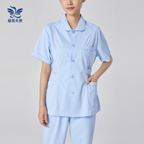 Nurse suit female suit Summer hospital nursing nursing home nurse Yuesao overalls split suit short-sleeved blue and white