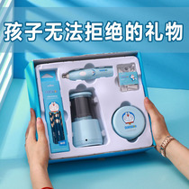 Doraemon electric stationery set gift box gift package primary school childrens school supplies second grade student set of birthday gift three or five sets of first grade school blind box cartoon automatic