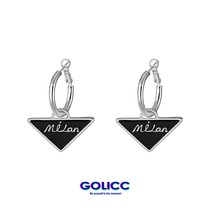 GOLICC retro black triangle earrings 2021 New Tide temperament earrings season Design feel ear ornaments