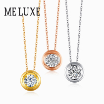 MELUXE18K Gold Bubble Diamond necklace female classic diamond rose gold pendant choker a diamond gift