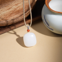 (Miss Cat Live High Goods) Collection of Sheep Jade and Tian Jade Necklace Wish Lock Pendant