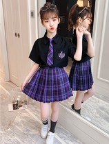 Children jk uniform Girls summer Genuine summer 11-year-old domineering 2021 summer schoolboy college style suit