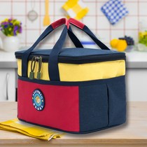 Insulation bag lunch box bag aluminum foil thick large capacity lunch bag Hand bag office workers simple
