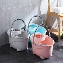 Biao Fan household plastic mop bucket sponge drag bucket old drag bucket living room Health New Clean bucket squeeze water single bucket wash mop