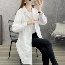 White coat long and short sleeves female experiment college students chemistry thin coat nurse beauty salon doctor summer work clothes